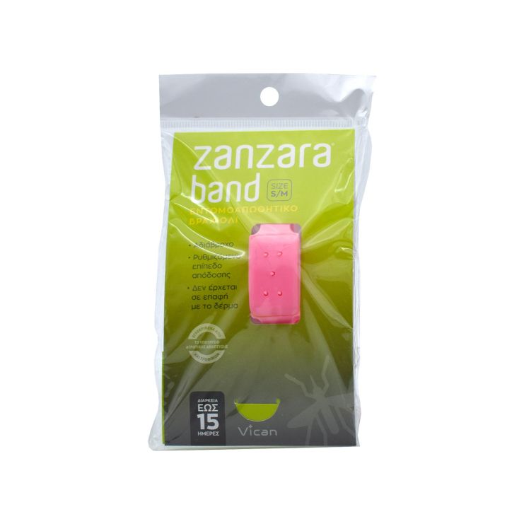 Vican Zanzara Band Εντομοαπωθητικό Βραχιόλι S/M Ροζ 5204559302621