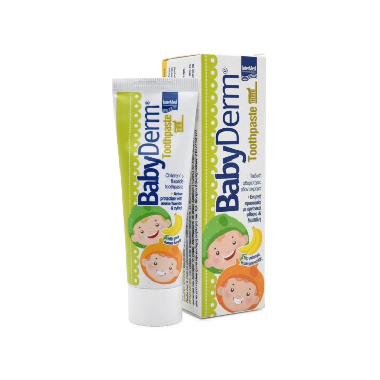 Intermed Babyderm Toothpaste 500 ppm με Γεύση Μπανάνα 50ml
