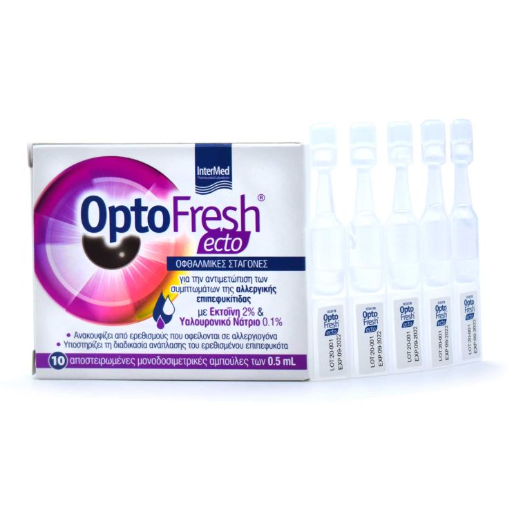 Intermed OptoFresh Ecto Οφθαλμικές Σταγόνες με Υαλουρονικό Οξύ 10x0.5ml