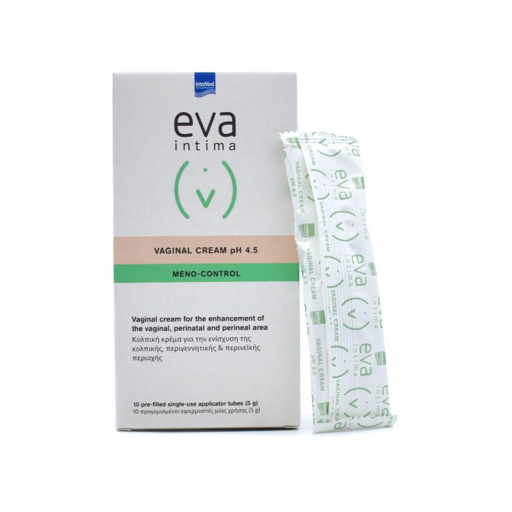 Intermed Eva Intima Vaginal Cream pH4.5 Meno-Control 10 προγεμισμένοι εφαρμοστές μίας χρήσης x 5g