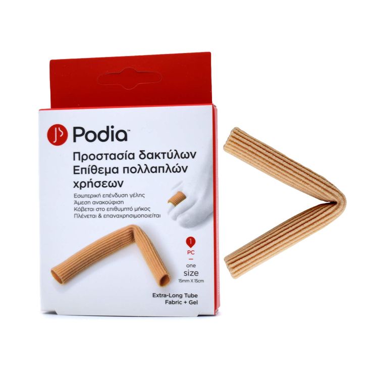 Podia Extra Long Tube Fabric & Gel Προστασία Δακτύλων 15cm x 15cm