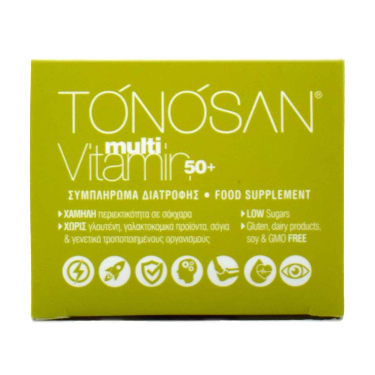 Uni-Pharma Tonosan Multivitamin 50+ 60 τριστρωματικά δισκία 