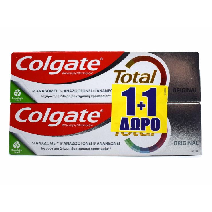 Colgate Total Original Οδοντόκρεμα 2 x 75ml 