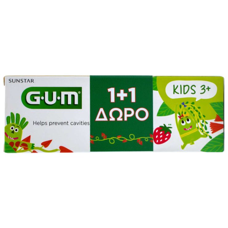 Sunstar Gum Toothpaste Kids from 3 years Strawberry 2x50ml
