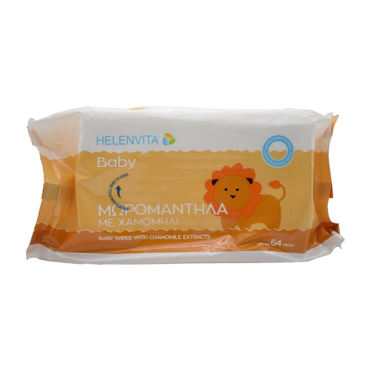 Helenvita Baby Wipes with Chamomile  Mωρομάντηλα 64 τμχ