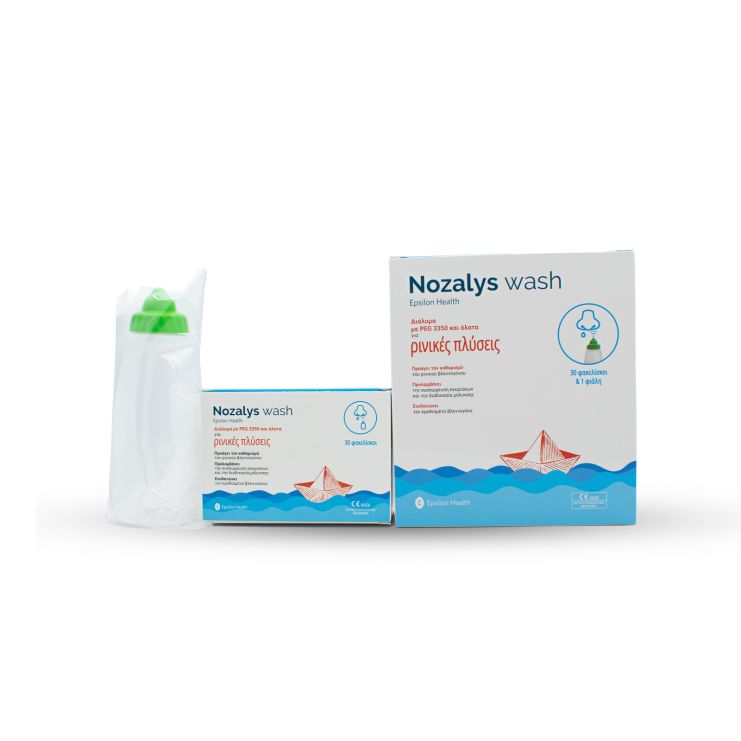 Epsilon Health Nozalys Wash Nasal 30 suchets & 1 bottle  