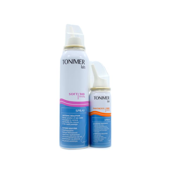 Epsilon Health Tonimer Lab Soft Isotonic Nasal Spray 125ml & Free Panthexyl 800 Hypertonic Nasal Spray 