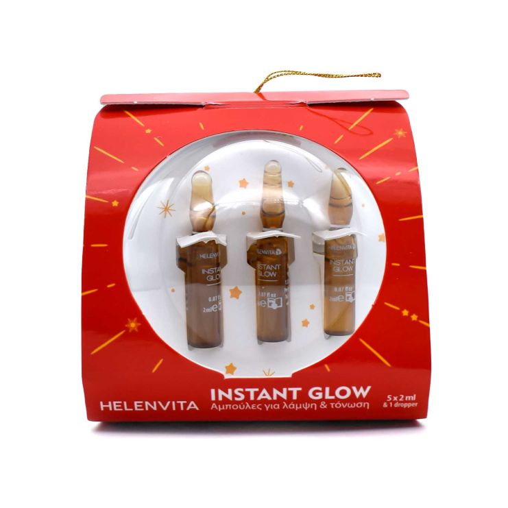 Helenvita Let it Glow Face Serum Instant Glow 5x2ml αμπούλες & 1 σταγονόμετρο