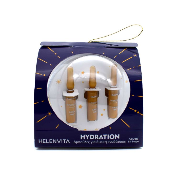 Helenvita Let it Glow Face Serum Hydration για Άμεση Ενυδάτωση 5x2ml αμπούλες & 1 σταγονόμετρο