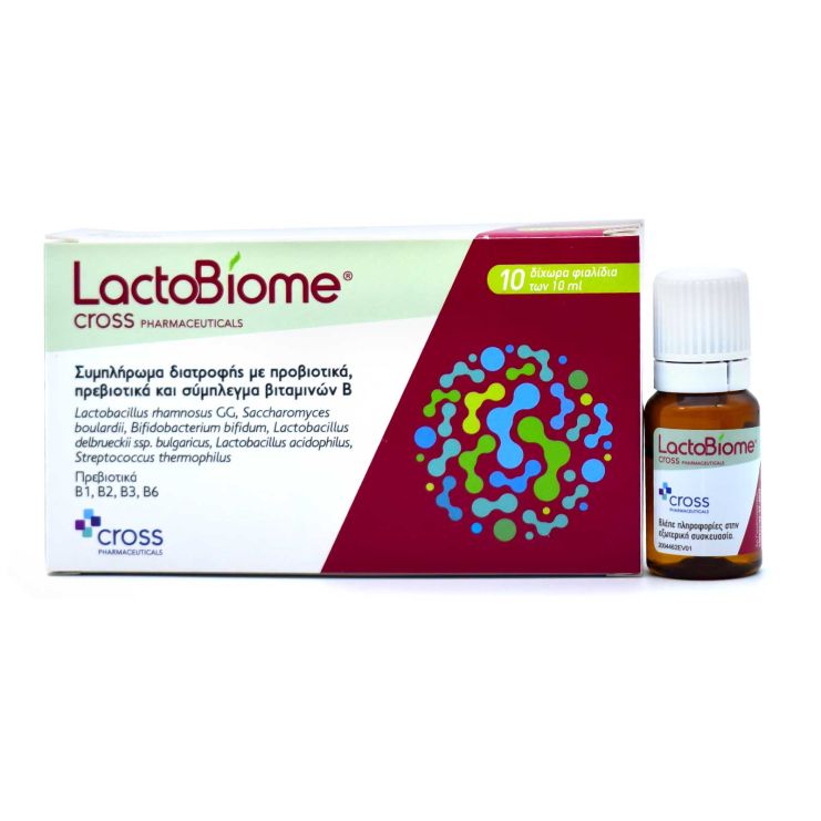 Cross Pharmaceuticals LactoBiome με Προβιοτικά και Πρεβιοτικά 10 x 10ml 