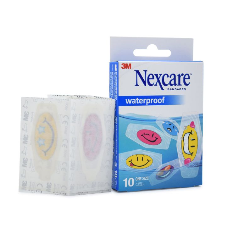 3M Nexcare Bandages Waterproof Αδιάβροχα Παιδικά Επιθέματα  26 x 57mm 10 τμχ