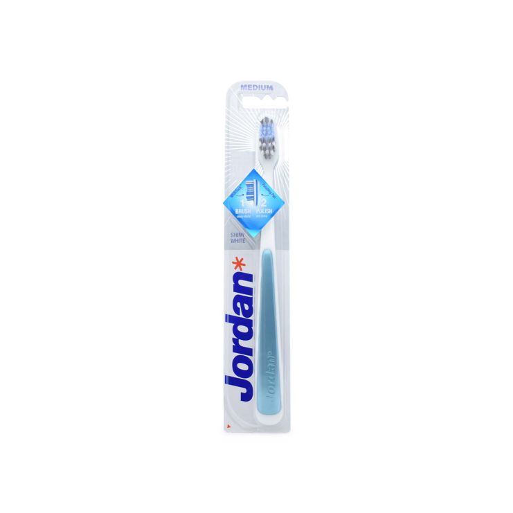  Jordan Toothbrush Shiny White Medium Light Blue 7038516170101