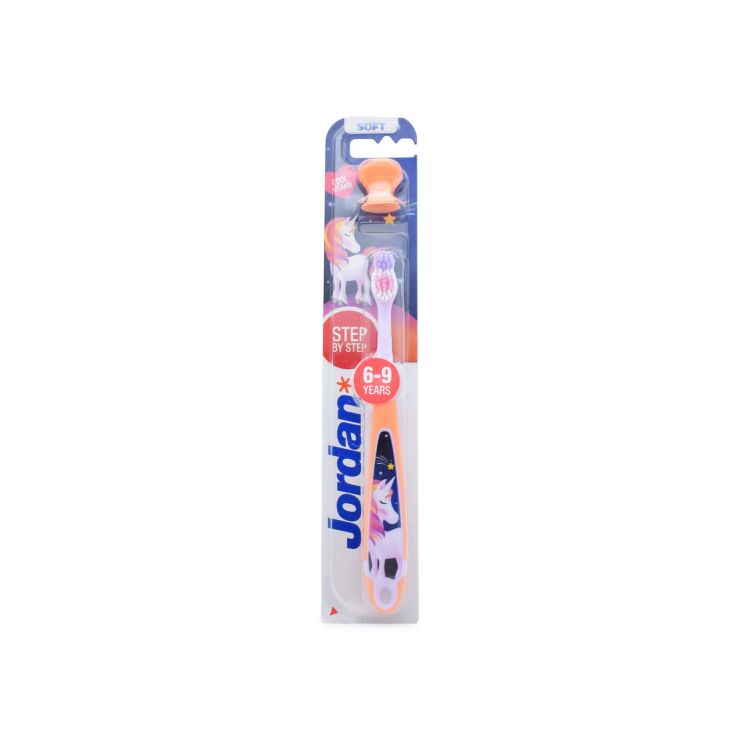 Jordan Kids Toothbrush Orange Soft Step 6-9 years 7038516220301