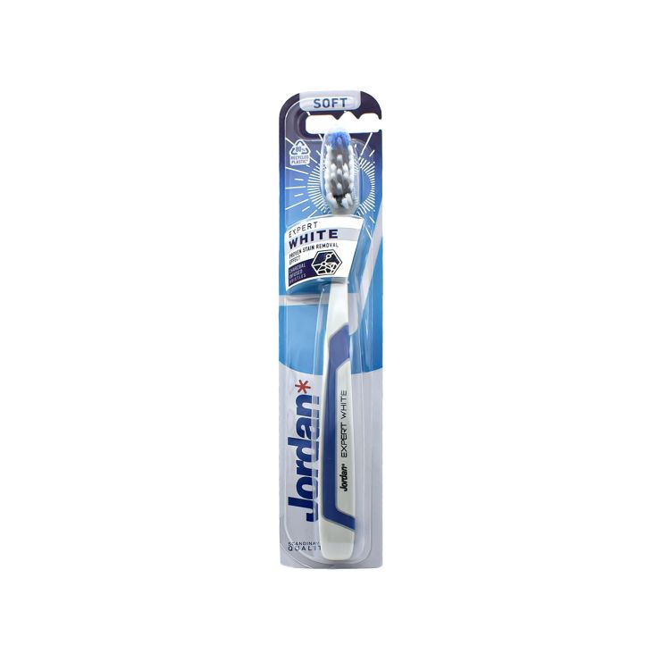 Jordan Οδοντόβουρτσα Expert White Soft Λευκό Μπλε 7046110042953