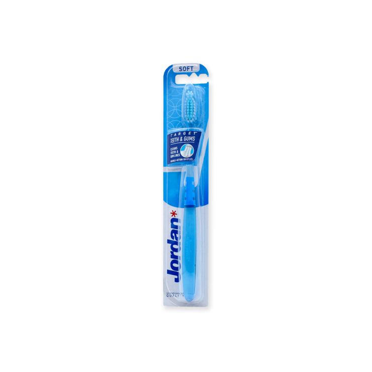 Jordan Toothbrush Target Teeth & Gums Soft Blue 7046110063538