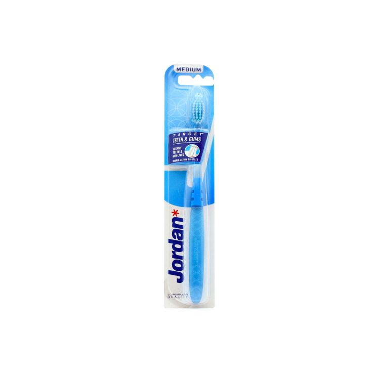 Jordan Toothbrush Target Teeth & Gums Medium Blue 7046110063569
