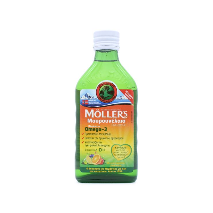 Moller's Cod Liver Oil Μουρουνέλαιο Tutti Frutti 250ml 