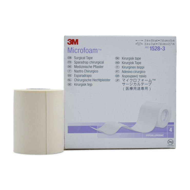 3M Microfoam Surgical Tape REF 1528-3 7,6cm x 5m 1 tape