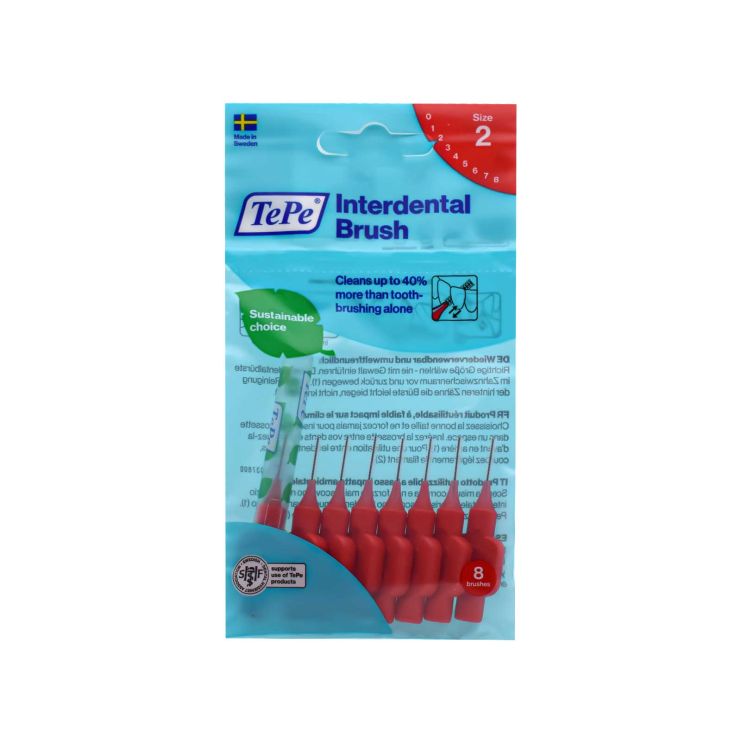 TePe Original Interdental Brush Size 2 0.5mm Red 8 pcs