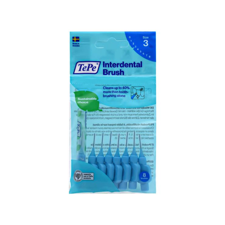  TePe Original Interdental Brush Size 3 0.6mm Blue 8 pcs