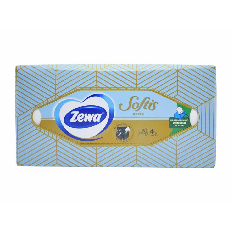 Zewa Softis Style Box Επιτραπέζια Χαρτομάντηλα 80 τμχ