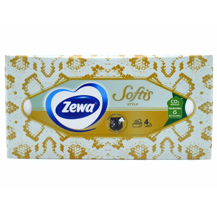 Zewa Softis Style Tissues Box 80 pcs