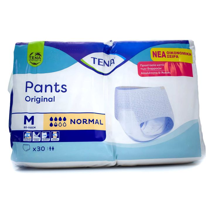 Tena Pants Original Normal Προστατευτικά Εσώρουχα Ακράτειας Medium 30 τμχ