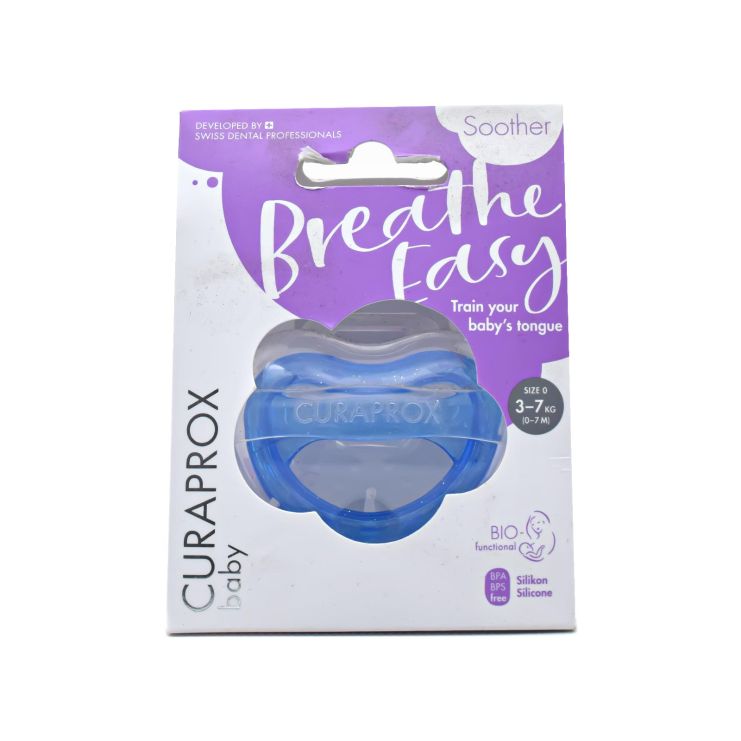 Curaprox Baby Breath Easy Πιπίλα 0 έως 7 μηνών Μπλε 1 τμχ