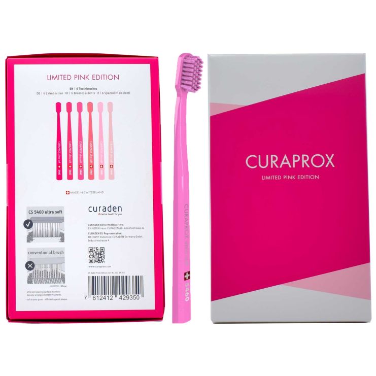 Curaprox CS 5460 Οδοντόβουρτσα Limited Pink Edition Ultra Soft 6 τμχ