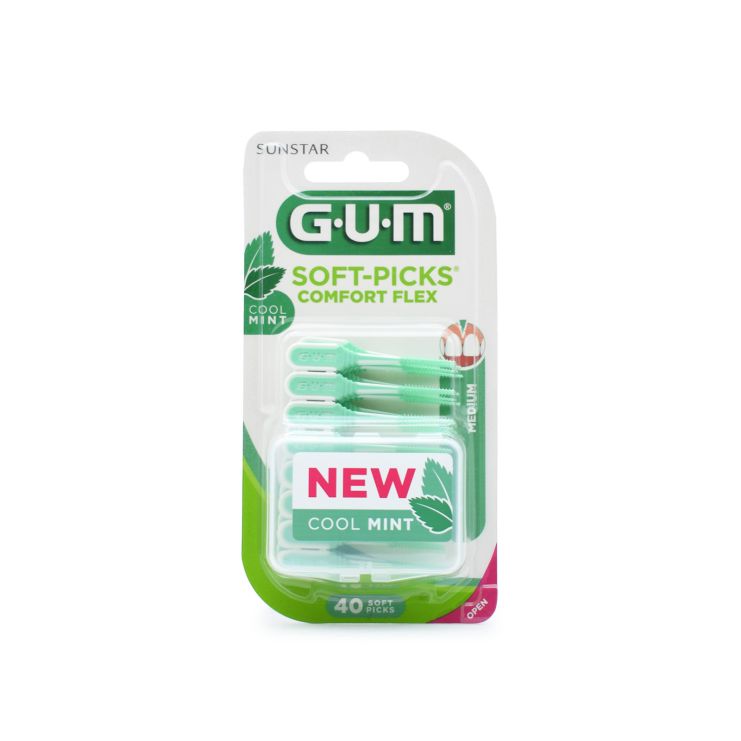 Sunstar Gum Soft Picks Comfort Flex 670 Cool Mint Medium 40 τμχ