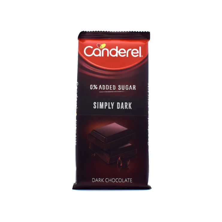 Canderel Simply Dark Σοκολάτα 0% Ζάχαρη 100g 