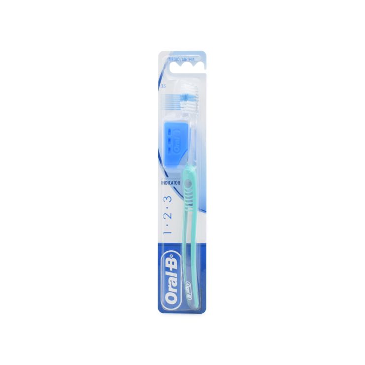 Oral-B Toothbrush 1-2-3 Indicator 35 Medium Green 8001841032504