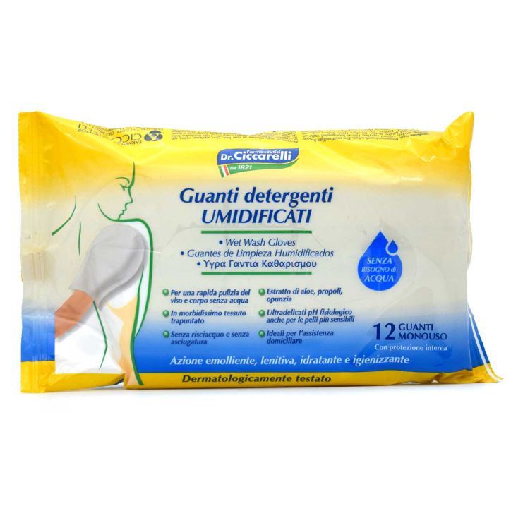 Ciccarelli Guanti Deterrgenti Umidificati Wet cleaning gloves 12 pcs