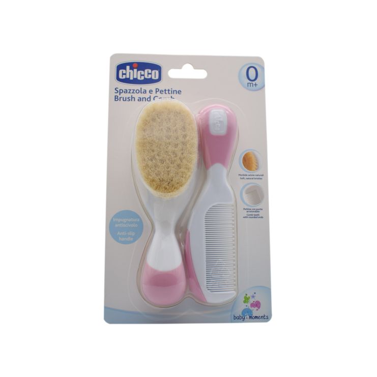 Chicco Brush & Comb 0m+ Pink
