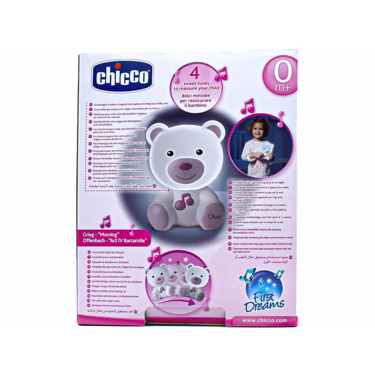 Chicco First Dreams Dreamlight with Music Little Bear Pink