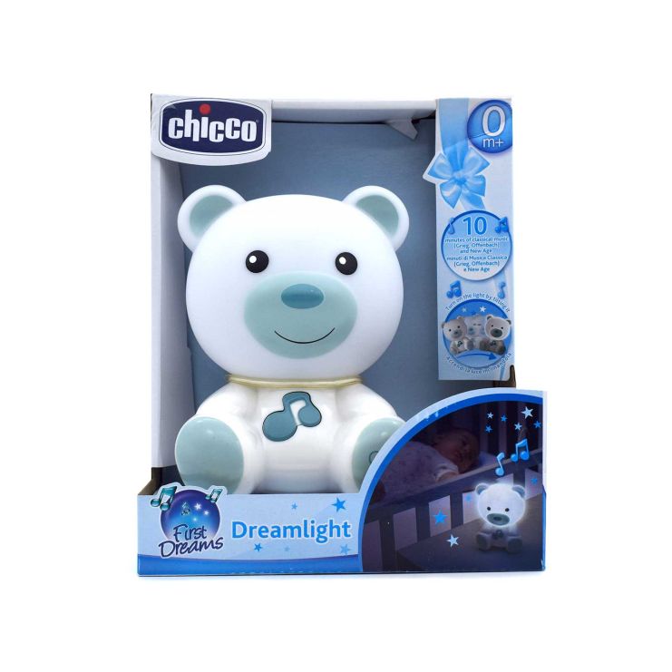 Chicco Dreamlight Αρκουδάκι Φωτάκι Νυκτός με Μελωδία Γαλάζιο από την γέννηση 