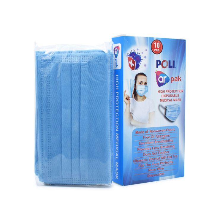 Poli High Protection Disposable Medical Mask 10 pcs