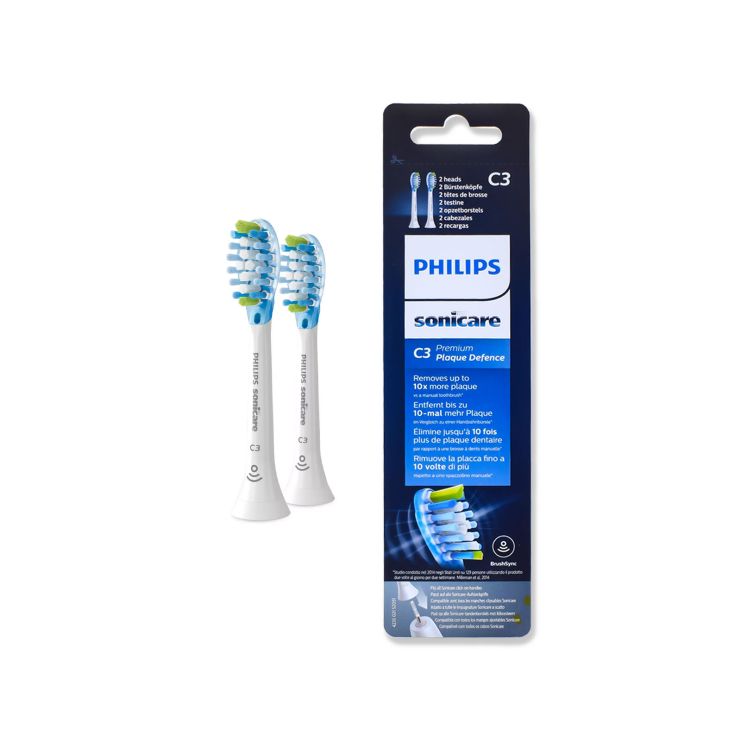 Philips Sonicare C3 Premium Plaque Defence Ανταλλακτικές Κεφαλές για Ηλεκτρική Οδοντόβουρτσα HX9042/17 2 τμχ