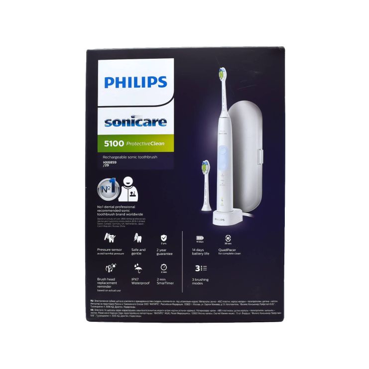 Philips Sonicare ProtectiveClean 5100 White Ηλεκτρική Οδοντόβουρτσα με Χρονομετρητή και Αισθητήρα Πίεσης HX6859/29 1 unit