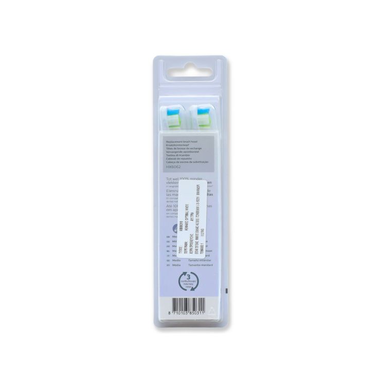 Philips Sonicare W2 Optimal White Ανταλλακτικές Κεφαλές για Ηλεκτρική Οδοντόβουρτσα HX6062/10 2 τμχ