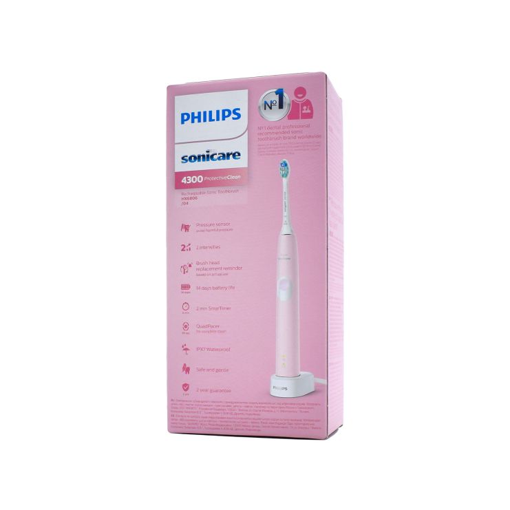 Philips Sonicare ProtectiveClean 4300 Ηλεκτρική Οδοντόβουρτσα Ροζ 1 τμχ