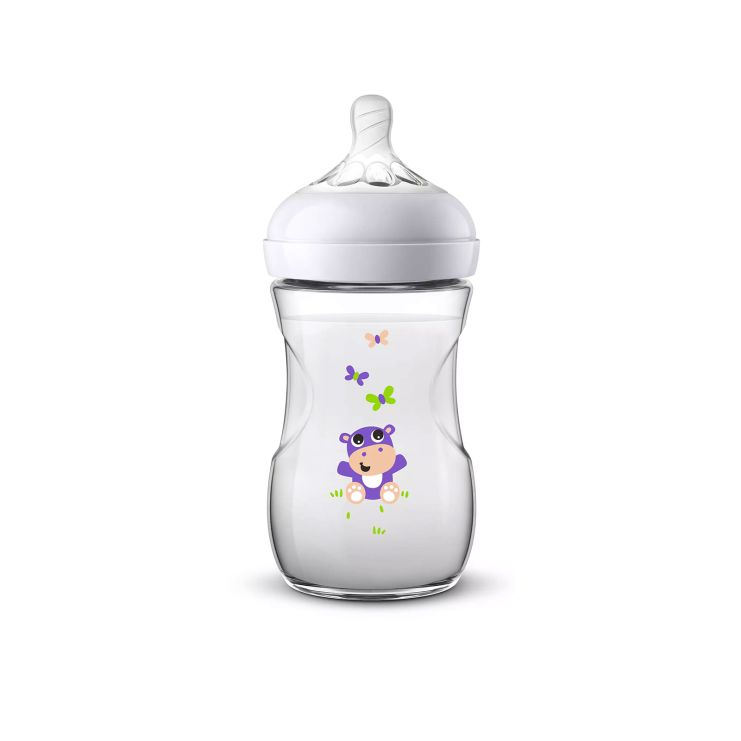 Philips Avent Baby Bottle Natural 260ml SCF070/22 Hippo 1 pcs