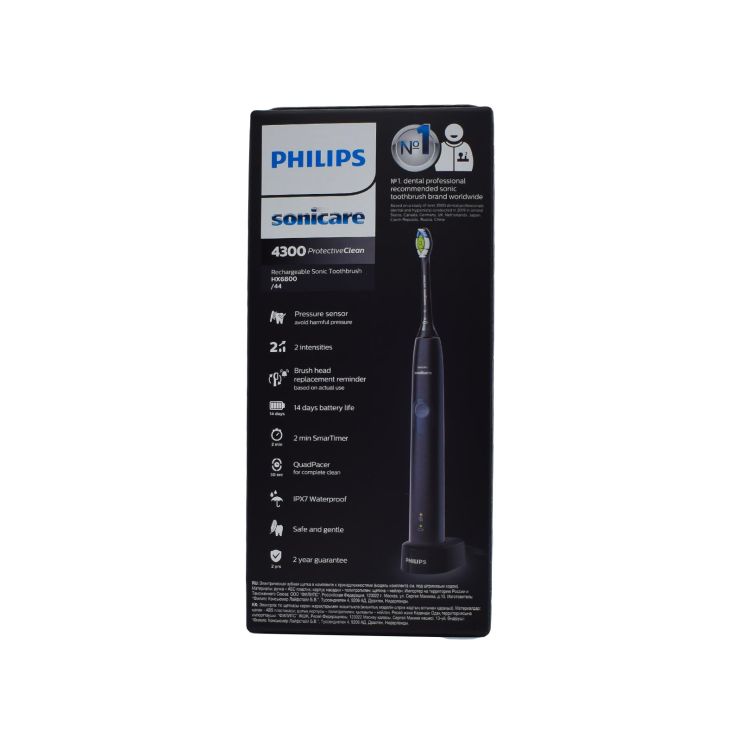 Philips Sonicare ProtectiveClean 4300 Ηλεκτρική Οδοντόβουρτσα Μαύρο 1 τμχ