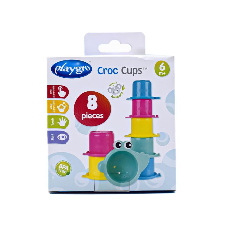 Playgro Croc Cups Κυπελάκια Σετ 8 τμχ από 6 μηνών