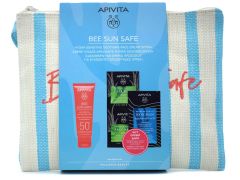 Apivita Bee Sun Safe Face Cream SPF50+ Hydra Sensitive 50ml & Face Mask Aloe 2x8ml & Hair Mask 20ml & Νεσεσέρ 